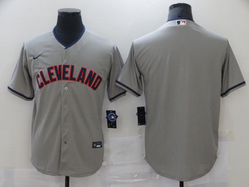Men Cleveland Indians Blank Grey Game 2021 Nike MLB Jersey